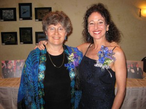 Andrea with poet Susan Windle at the premiere of Into the Blue