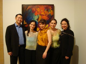 Andrea with members of Dolce Suono after Rhapsodie performance at the Art Museum of Philadelphia