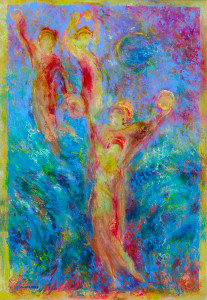 "Celebration: Miriam at the Red Sea" - painting by Louise Clearfield 