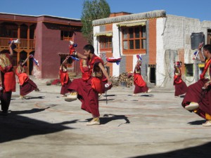 5Cham at Choede Monastery, monks dancing