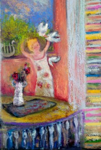 Les Fenêtres painting by Louise Clearfield